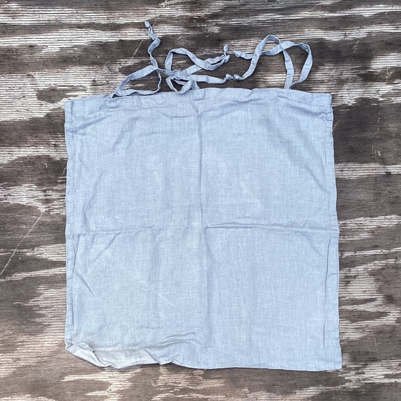 NEW (2) Anthropologie ties LINEN pillow cases COVERS - Picture 3 of 5